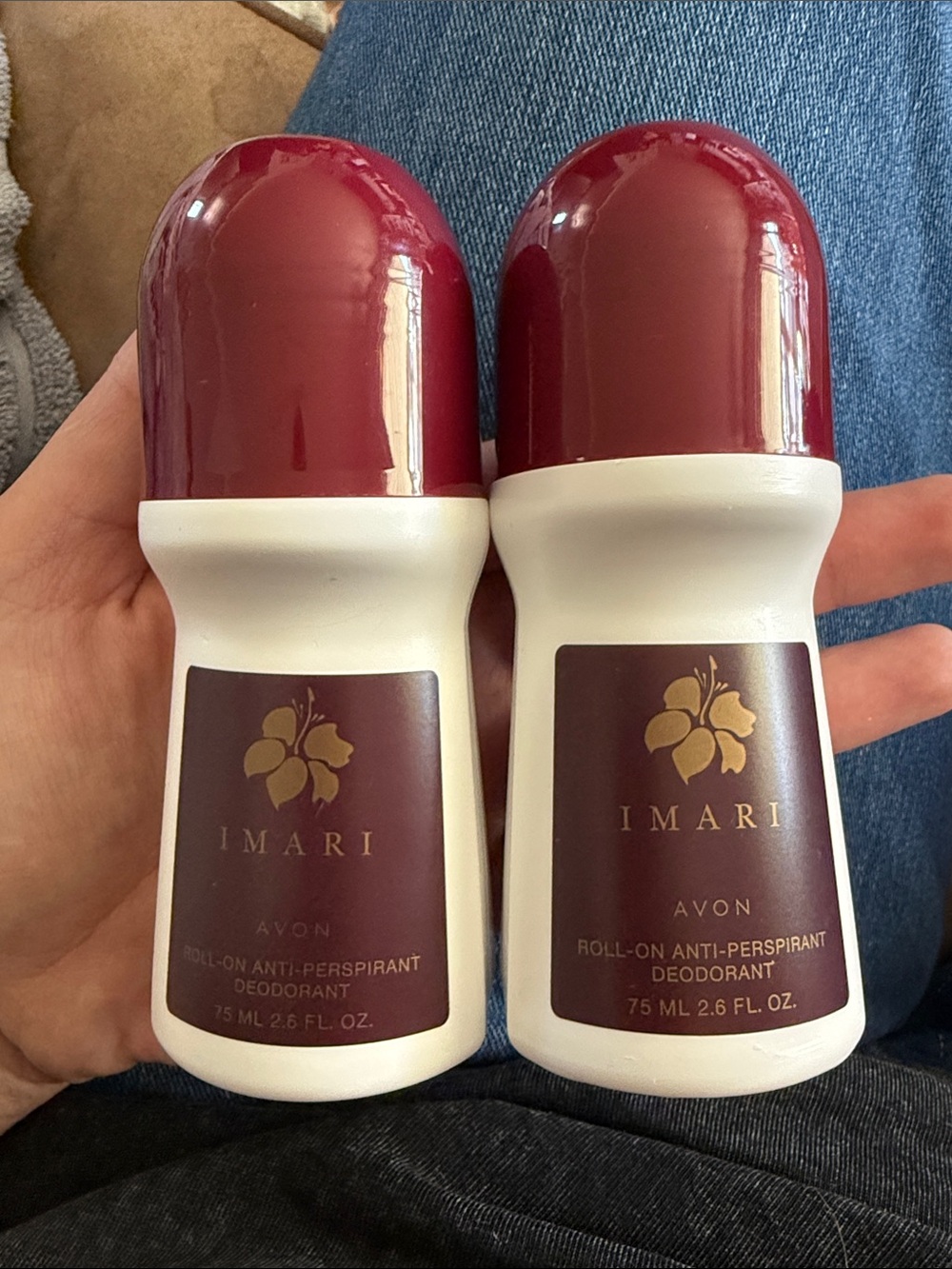 New Avon Imari Roll On Anti Perspirant Deodorant 2.6 oz 75 mL Lot Bundle 2 Pc
